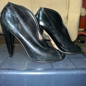 Vince Camuto leather heel booties